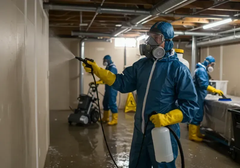 Basement Sanitization and Antimicrobial Treatment process in Crittenden, KY