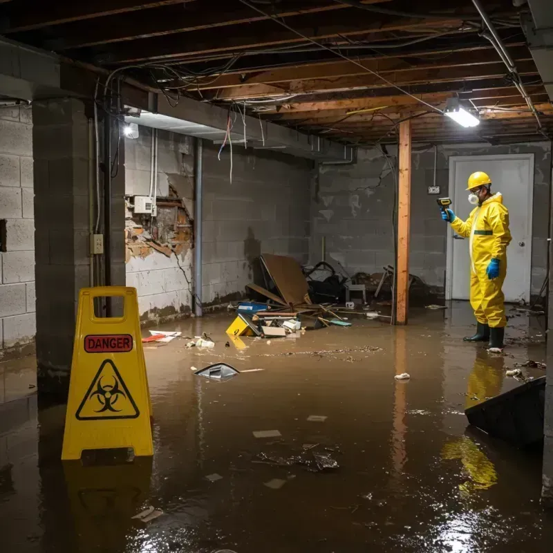 Flooded Basement Electrical Hazard in Crittenden, KY Property