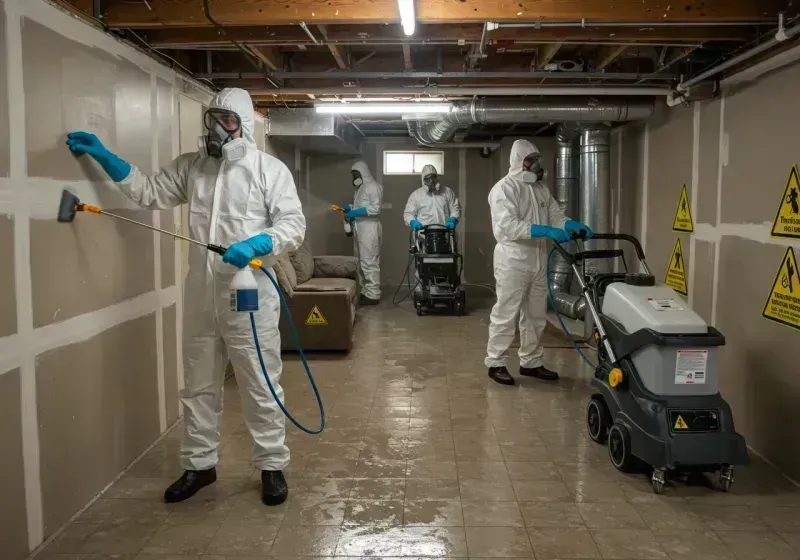 Basement Moisture Removal and Structural Drying process in Crittenden, KY